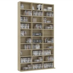 CD Cabinet Sonoma Oak 102x23x177.5 Cm Chipboard -NEWTRAL Sales Shop CD Cabinet Sonoma Oak 102x23x177 5 cm Chipboard 490397 2