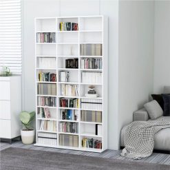 CD Cabinet White 102x23x177.5 Cm Chipboard