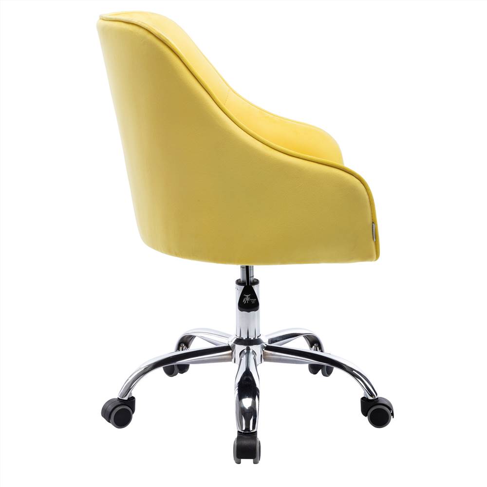 COOLMORE Modern Leisure Velvet Swivel Shell Chair Height Adjustable with Curved Backrest and Casters for Living Room, Bedroom, Dining Room, Office - Yellow COOLMORE Modern Leisure Velvet Swivel Shell Chair Height Adjustable With Curved Backrest And Casters For Living Room, Bedroom, Dining Room, Office - Yellow -NEWTRAL Sales Shop COOLMORE Swivel Shell Chair for Living Room Modern Leisure office Chair 469815 2