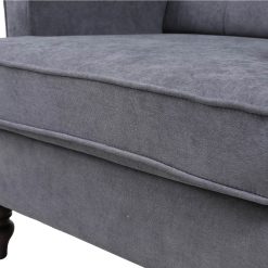 COOLMORE Linen Upholstered Rocking Chair With Rubber Wood Feet And High Backrest For Nursery, Living Room, Apartment - Dark Grey 5 COOLMORE Linen Upholstered Rocking Chair With Rubber Wood Feet And High Backrest For Nursery, Living Room, Apartment - Dark Grey -NEWTRAL Sales Shop COOLMORE living room Comfortable rocking chair accent chair with Dark Grey fabric 458196 5