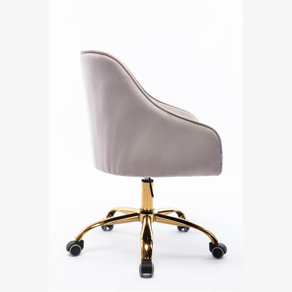 COOLMORE Modern Leisure Velvet Swivel Shell Chair Height Adjustable with Curved Backrest and Casters for Living Room, Bedroom, Dining Room, Office - Gray COOLMORE Modern Leisure Velvet Swivel Shell Chair Height Adjustable With Curved Backrest And Casters For Living Room, Bedroom, Dining Room, Office - Gray -NEWTRAL Sales Shop COOLMORE nbsp nbsp Swivel nbsp Shell nbsp Chair nbsp for nbsp Living nbsp Room Bed nbsp Room nbsp Modern nbsp Leisure office nbsp Chair 469818 4