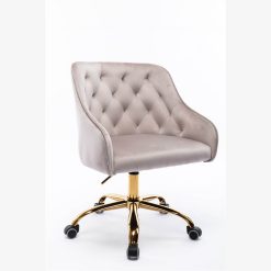 COOLMORE Modern Leisure Velvet Swivel Shell Chair Height Adjustable With Curved Backrest And Casters For Living Room, Bedroom, Dining Room, Office - Gray 5 COOLMORE Modern Leisure Velvet Swivel Shell Chair Height Adjustable With Curved Backrest And Casters For Living Room, Bedroom, Dining Room, Office - Gray -NEWTRAL Sales Shop COOLMORE nbsp nbsp Swivel nbsp Shell nbsp Chair nbsp for nbsp Living nbsp Room Bed nbsp Room nbsp Modern nbsp Leisure office nbsp Chair 469818 6