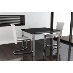 Cantilever Dining Chairs 2 Pcs White Faux Leather