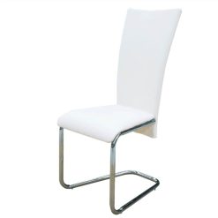 Cantilever Dining Chairs 2 Pcs White Faux Leather -NEWTRAL Sales Shop Cantilever Dining Chairs 2 pcs White Faux Leather 515983 2