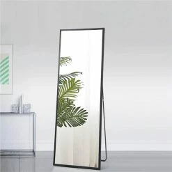 NEWTRAL Sales Shop 25 59" Rectangle Full-length Mirror With Aluminum Alloy Frame, For Bathroom, Bedroom, Entrance, Powder Room - Black