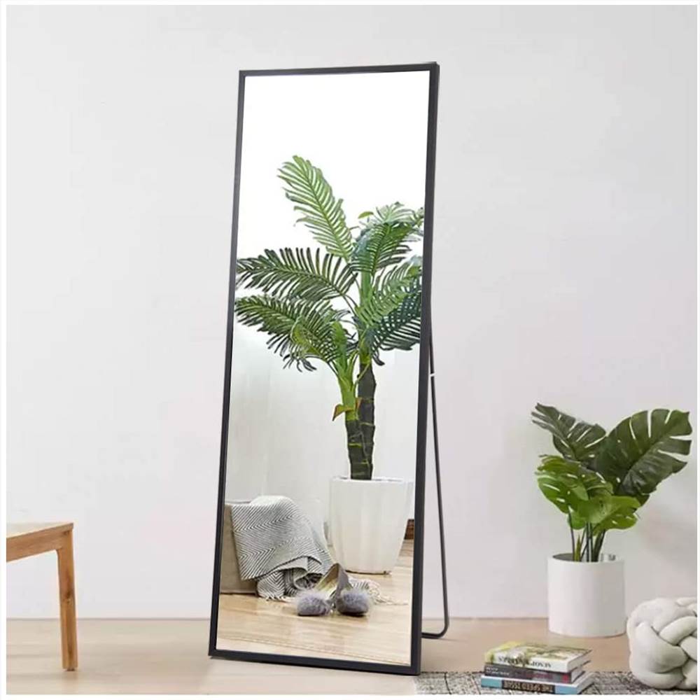 59" Rectangle Full-length Mirror with Aluminum Alloy Frame, for Bathroom, Bedroom, Entrance, Powder Room - Black 59" Rectangle Full-length Mirror With Aluminum Alloy Frame, For Bathroom, Bedroom, Entrance, Powder Room - Black -NEWTRAL Sales Shop Cathy1700 500 b Full Body Mirror Full Length Floor Mirror Free Standing Black Dressing Mirror Home D cor 59 x 19 7 461249 2