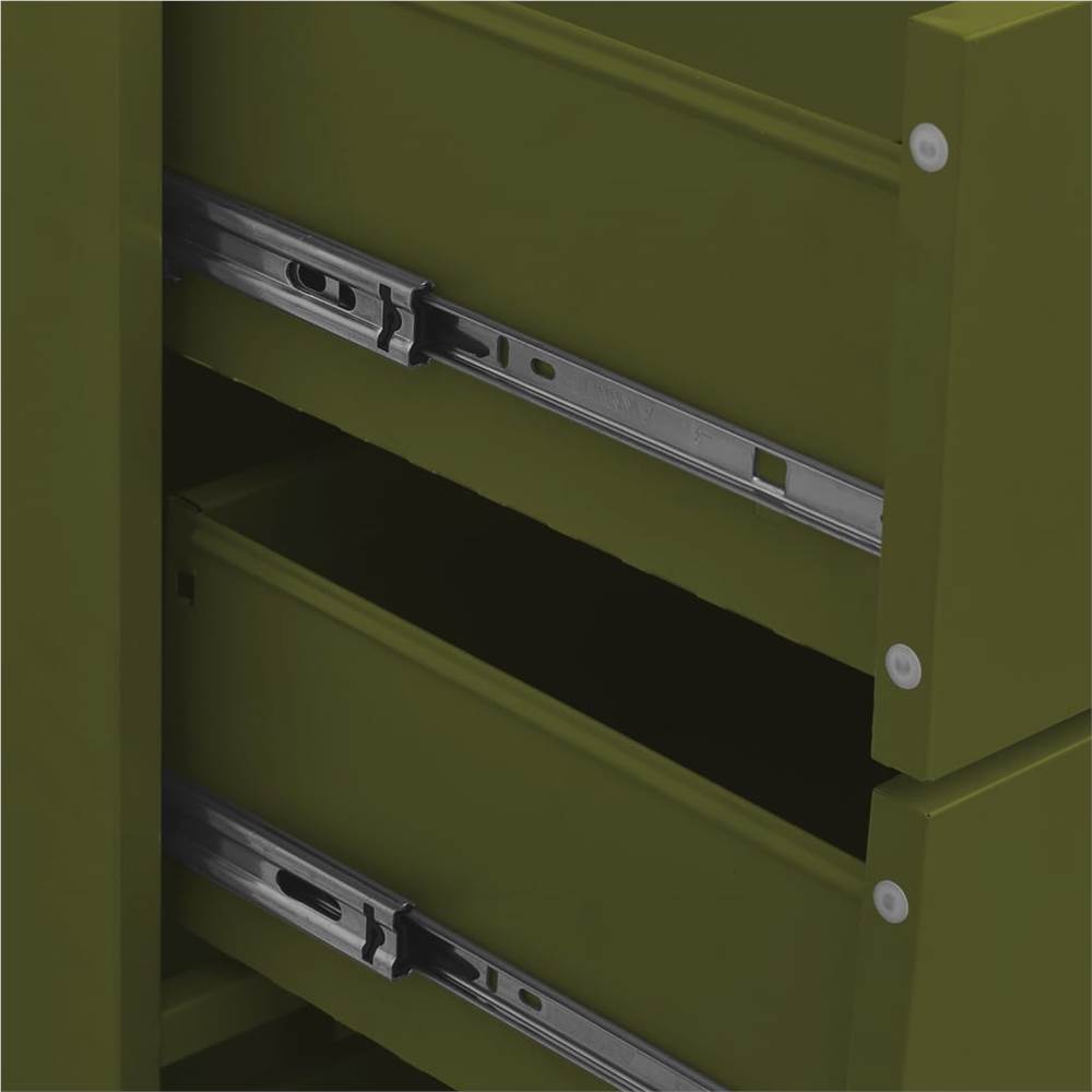 Chest of Drawers Olive Green 80x35x101.5 cm Steel Chest Of Drawers Olive Green 80x35x101.5 Cm Steel -NEWTRAL Sales Shop Chest of Drawers Olive Green 80x35x101 5 cm Steel 495682 2