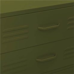 Chest Of Drawers Olive Green 80x35x101.5 Cm Steel 3 Chest Of Drawers Olive Green 80x35x101.5 Cm Steel -NEWTRAL Sales Shop Chest of Drawers Olive Green 80x35x101 5 cm Steel 495682 3