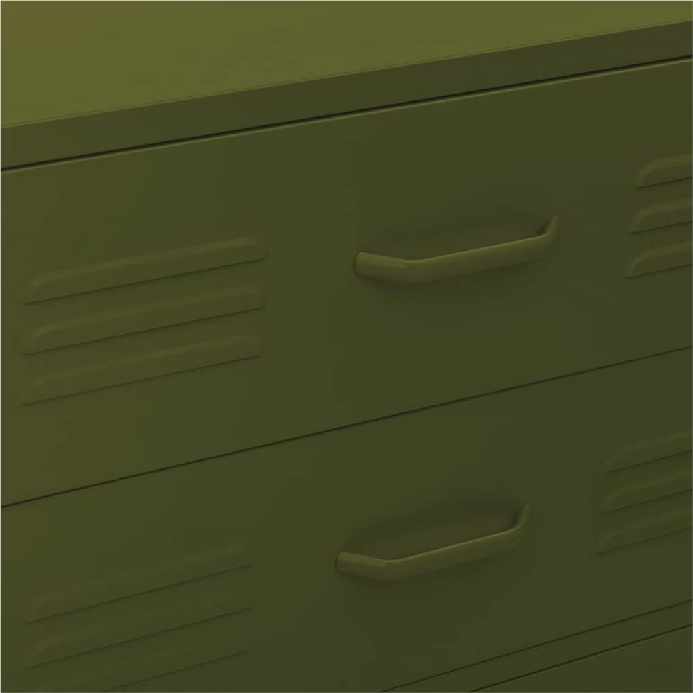 Chest of Drawers Olive Green 80x35x101.5 cm Steel Chest Of Drawers Olive Green 80x35x101.5 Cm Steel -NEWTRAL Sales Shop Chest of Drawers Olive Green 80x35x101 5 cm Steel 495682 3