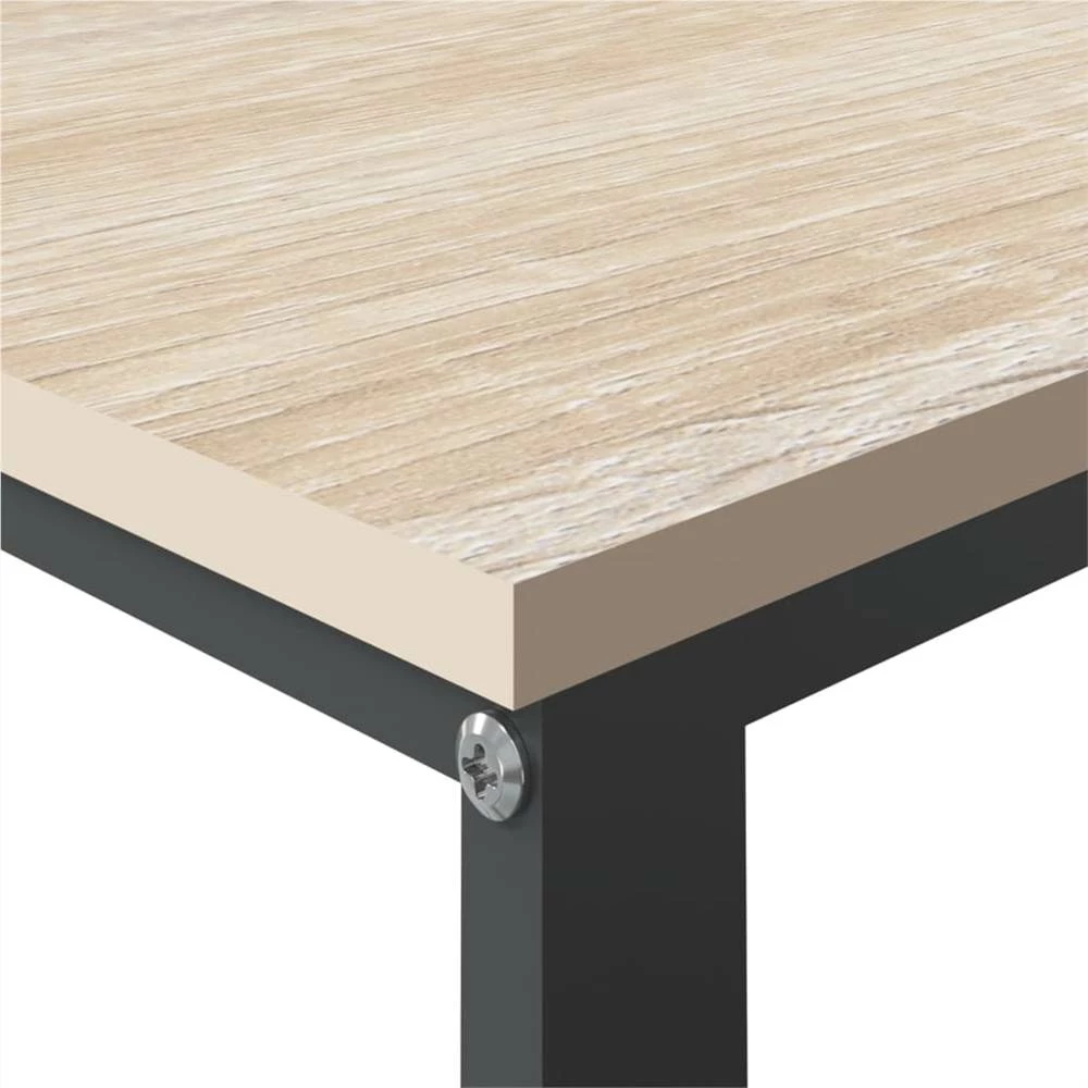 Computer Desk Black And Oak 110x60x73 Cm Chipboard 5 Computer Desk Black And Oak 110x60x73 Cm Chipboard - Image 5