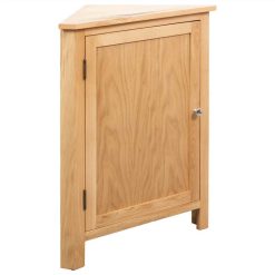 Corner Cabinet 59x36x80 Cm Solid Oak Wood