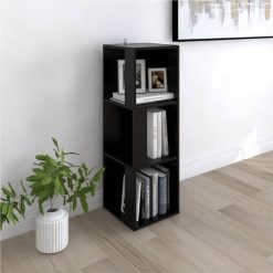 Corner Cabinet Black 33x33x100 Cm Chipboard