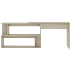 Corner Desk Sonoma Oak 200x50x76 Cm Chipboard -NEWTRAL Sales Shop Corner Desk Sonoma Oak 200x50x76 cm Chipboard 428191 3