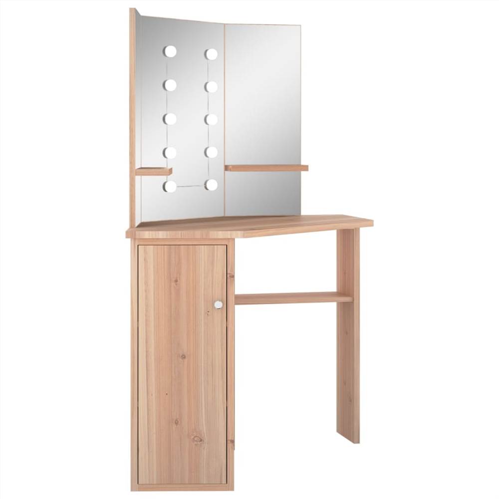 Corner Dressing Table with LED Oak 111x54x141.5 cm Corner Dressing Table With LED Oak 111x54x141.5 Cm -NEWTRAL Sales Shop Corner Dressing Table with LED Oak 111x54x141 5 cm 471711 3