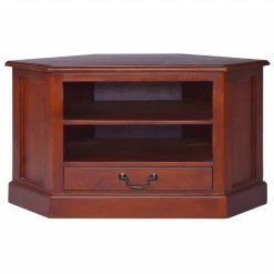 Corner TV Cabinet Classical Brown Solid Mahogany Wood 8 Corner TV Cabinet Classical Brown Solid Mahogany Wood -NEWTRAL Sales Shop Corner TV Cabinet Classical Brown Solid Mahogany Wood 499958 2