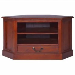 Corner TV Cabinet Classical Brown Solid Mahogany Wood 9 Corner TV Cabinet Classical Brown Solid Mahogany Wood -NEWTRAL Sales Shop Corner TV Cabinet Classical Brown Solid Mahogany Wood 499958 3