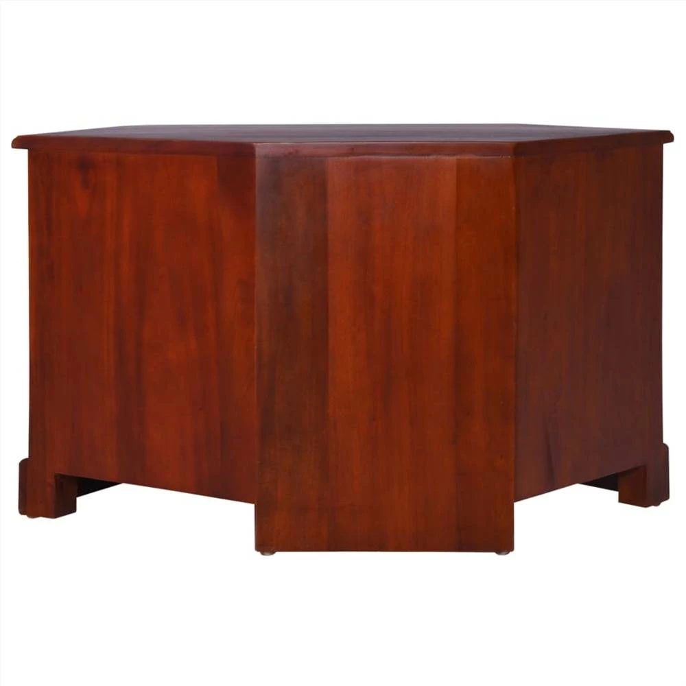 Corner TV Cabinet Classical Brown Solid Mahogany Wood 5 Corner TV Cabinet Classical Brown Solid Mahogany Wood - Image 5