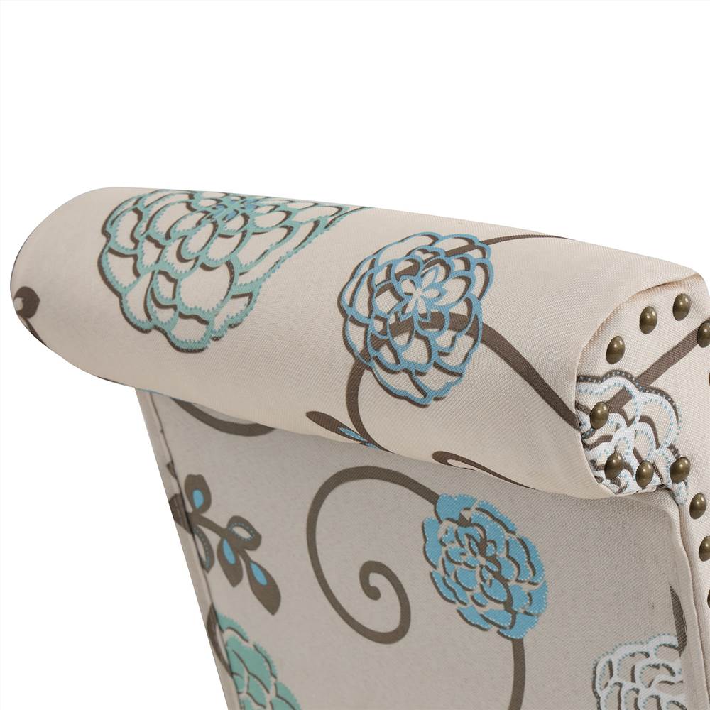 Linen Upholstered Dining Chair Set of 2, with Backrest and Rubber Wood Feet, for Kitchen, Living Room, Bedroom, Office, Cafe - Flower Linen Upholstered Dining Chair Set Of 2, With Backrest And Rubber Wood Feet, For Kitchen, Living Room, Bedroom, Office, Cafe - Flower -NEWTRAL Sales Shop DINNING CHAIR 458087 5