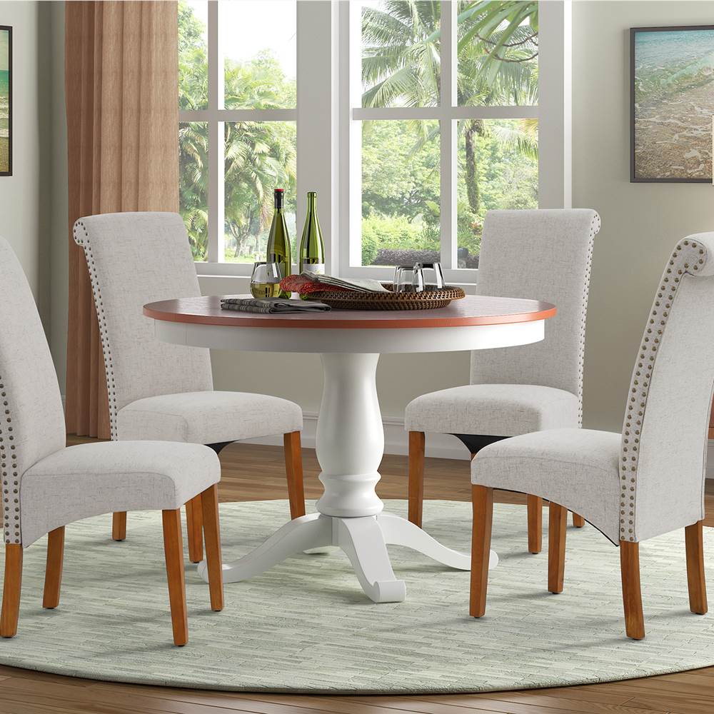 Linen Upholstered Dining Chair Set of 2, with Backrest and Rubber Wood Feet, for Kitchen, Living Room, Bedroom, Office, Cafe - Beige Linen Upholstered Dining Chair Set Of 2, With Backrest And Rubber Wood Feet, For Kitchen, Living Room, Bedroom, Office, Cafe - Beige -NEWTRAL Sales Shop DINNING CHAIR 458090 1