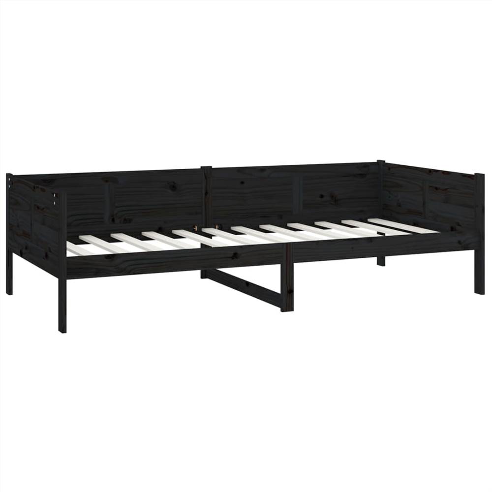 Day Bed Black Solid Wood Pine 90x190 cm Day Bed Black Solid Wood Pine 90x190 Cm -NEWTRAL Sales Shop Day Bed Black Solid Wood Pine 90x190 cm 515616 3