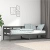 Day Bed Grey Solid Wood Pine 80x200 Cm