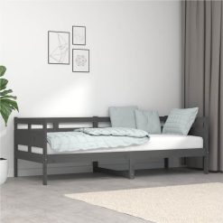 Day Bed Grey Solid Wood Pine 80x200 Cm