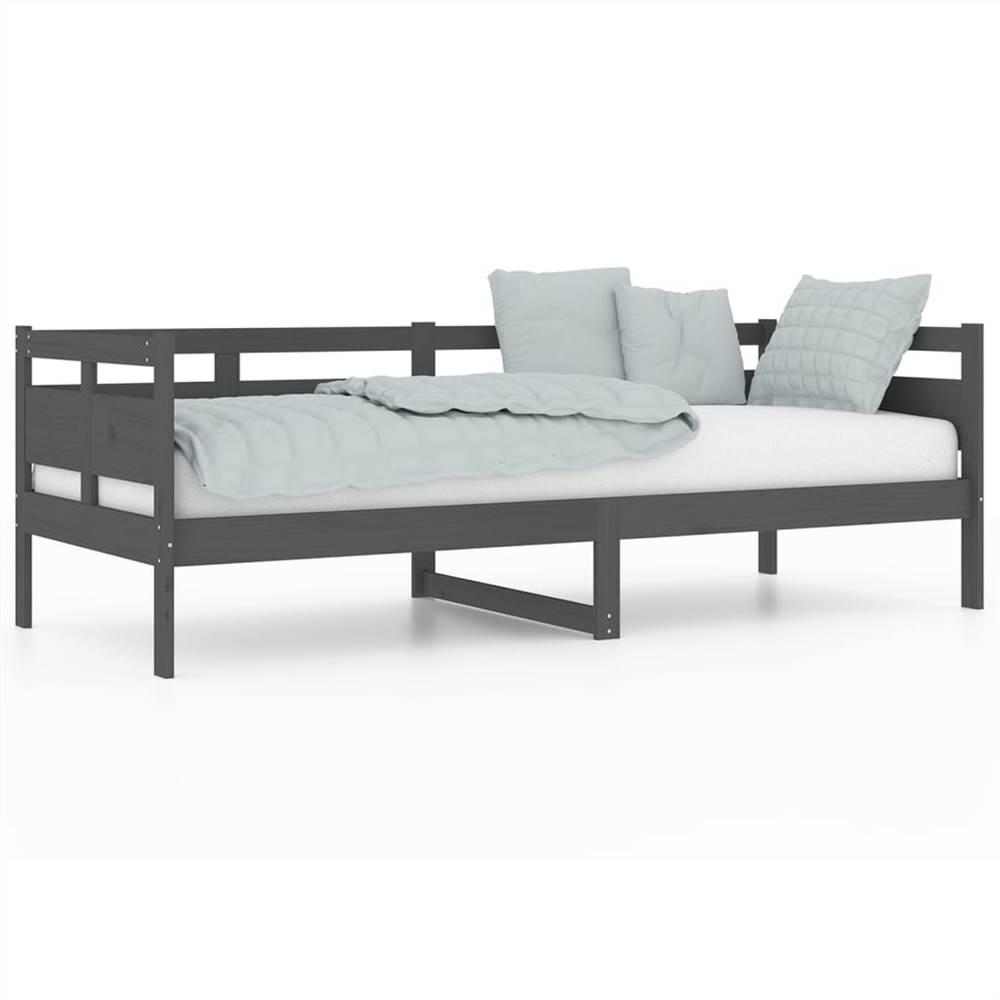Day Bed Grey Solid Wood Pine 80x200 cm Day Bed Grey Solid Wood Pine 80x200 Cm -NEWTRAL Sales Shop Day Bed Grey Solid Wood Pine 80x200 cm 516358 1