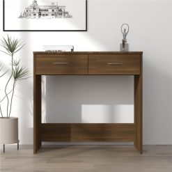 Desk Brown Oak 80x40x75 Cm Engineered Wood