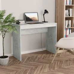 Desk Concrete Grey 90x40x72 Cm Chipboard