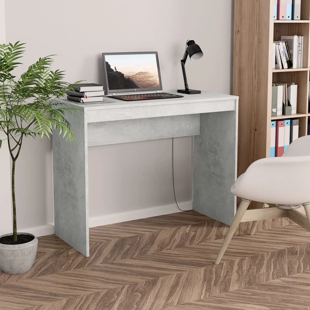 Desk Concrete Grey 90x40x72 Cm Chipboard 1 Desk Concrete Grey 90x40x72 Cm Chipboard
