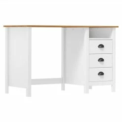 Desk Hill Range With 3 Drawers 120x50x74 Cm Solid Pine Wood
