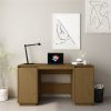 Desk Honey Brown 140x50x75 Cm Solid Wood Pine