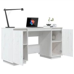 Desk White 140x50x75 Cm Solid Wood Pine -NEWTRAL Sales Shop Desk White 140x50x75 cm Solid Wood Pine 514313 3