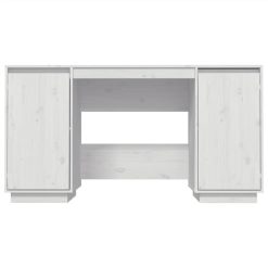 Desk White 140x50x75 Cm Solid Wood Pine -NEWTRAL Sales Shop Desk White 140x50x75 cm Solid Wood Pine 514313 4