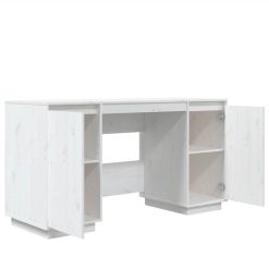 Desk White 140x50x75 Cm Solid Wood Pine -NEWTRAL Sales Shop Desk White 140x50x75 cm Solid Wood Pine 514313 5