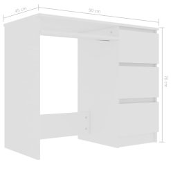 Desk White 90x45x76 Cm Chipboard -NEWTRAL Sales Shop Desk White 90x45x76 cm Chipboard 428299 5