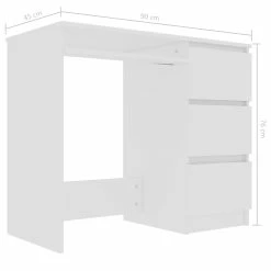 Desk White 90x45x76 Cm Chipboard 11 Desk White 90x45x76 Cm Chipboard -NEWTRAL Sales Shop Desk White 90x45x76 cm Chipboard 428299 5