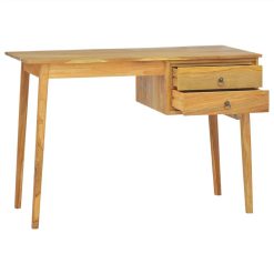 Desk With 2 Drawers 110x52x75 Cm Solid Wood Teak -NEWTRAL Sales Shop Desk with 2 Drawers 110x52x75 cm Solid Wood Teak 516419 2