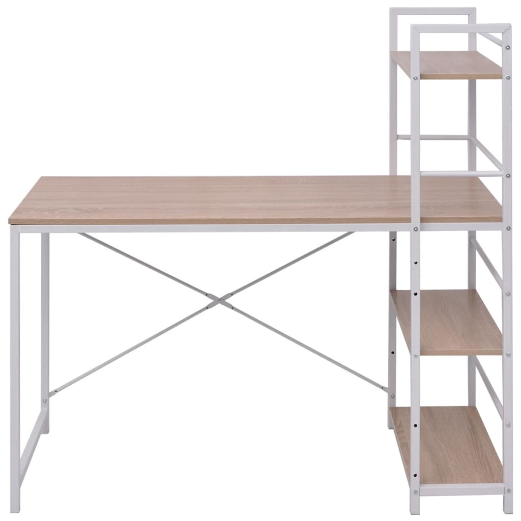 Desk with 4-Tier Bookcase Oak Desk With 4-Tier Bookcase Oak -NEWTRAL Sales Shop Desk with 4 Tier Bookcase Oak 432149 1