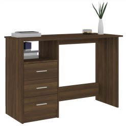 Desk With Drawers Brown Oak 110x50x76 Cm Engineered Wood -NEWTRAL Sales Shop Desk with Drawers Brown Oak 110x50x76 cm Engineered Wood 513612 2