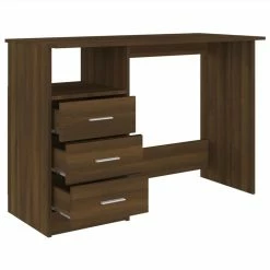 Desk With Drawers Brown Oak 110x50x76 Cm Engineered Wood 10 Desk With Drawers Brown Oak 110x50x76 Cm Engineered Wood -NEWTRAL Sales Shop Desk with Drawers Brown Oak 110x50x76 cm Engineered Wood 513612 5