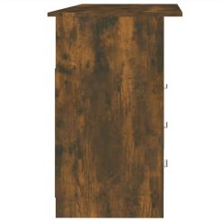 Desk With Drawers Smoked Oak 110x50x76 Cm Engineered Wood -NEWTRAL Sales Shop Desk with Drawers Smoked Oak 110x50x76 cm Engineered Wood 513645 4