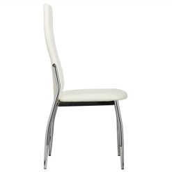 Dining Chairs 2 Pcs White Faux Leather 3 Dining Chairs 2 Pcs White Faux Leather -NEWTRAL Sales Shop Dining Chairs 2 pcs White Faux Leather 515978 3