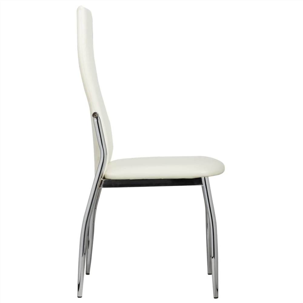 Dining Chairs 2 pcs White Faux Leather Dining Chairs 2 Pcs White Faux Leather -NEWTRAL Sales Shop Dining Chairs 2 pcs White Faux Leather 515978 3