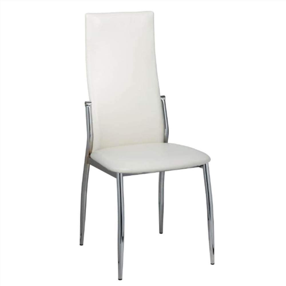 Dining Chairs 2 pcs White Faux Leather Dining Chairs 2 Pcs White Faux Leather -NEWTRAL Sales Shop Dining Chairs 2 pcs White Faux Leather 515978 4