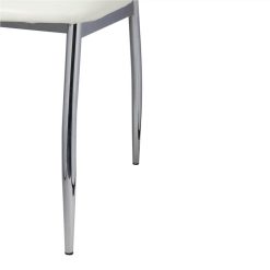 Dining Chairs 2 Pcs White Faux Leather 5 Dining Chairs 2 Pcs White Faux Leather -NEWTRAL Sales Shop Dining Chairs 2 pcs White Faux Leather 515978 5