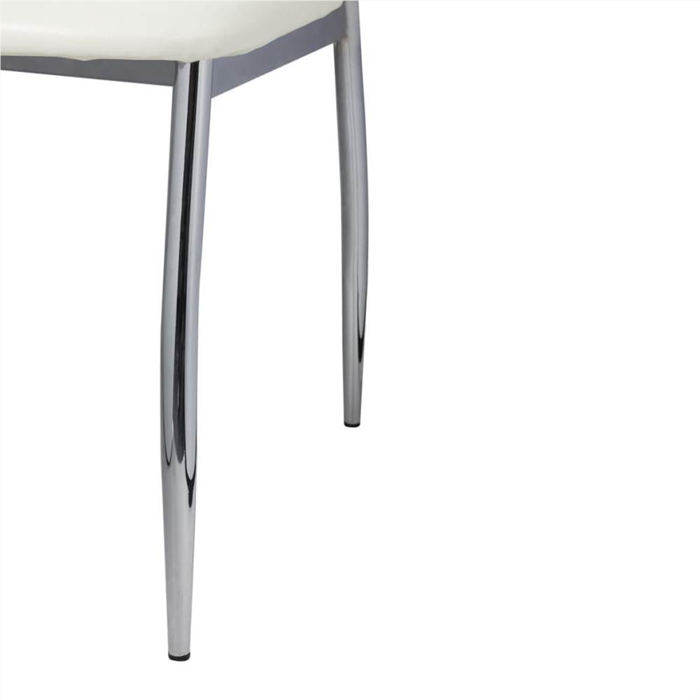 Dining Chairs 2 pcs White Faux Leather Dining Chairs 2 Pcs White Faux Leather -NEWTRAL Sales Shop Dining Chairs 2 pcs White Faux Leather 515978 5