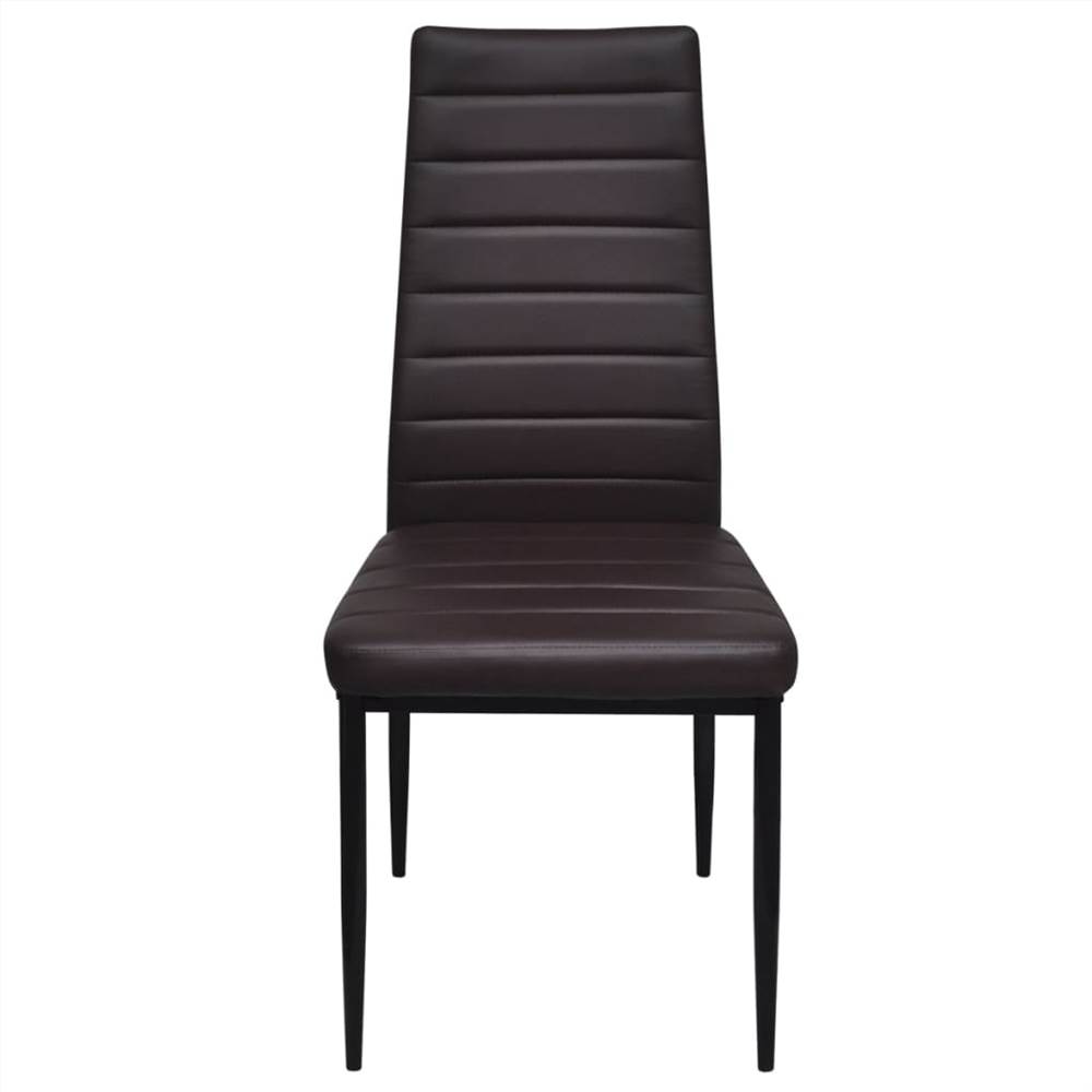 Dining Chairs 4 pcs Brown Faux Leather Dining Chairs 4 Pcs Brown Faux Leather -NEWTRAL Sales Shop Dining Chairs 4 pcs Brown Faux Leather 515967 2