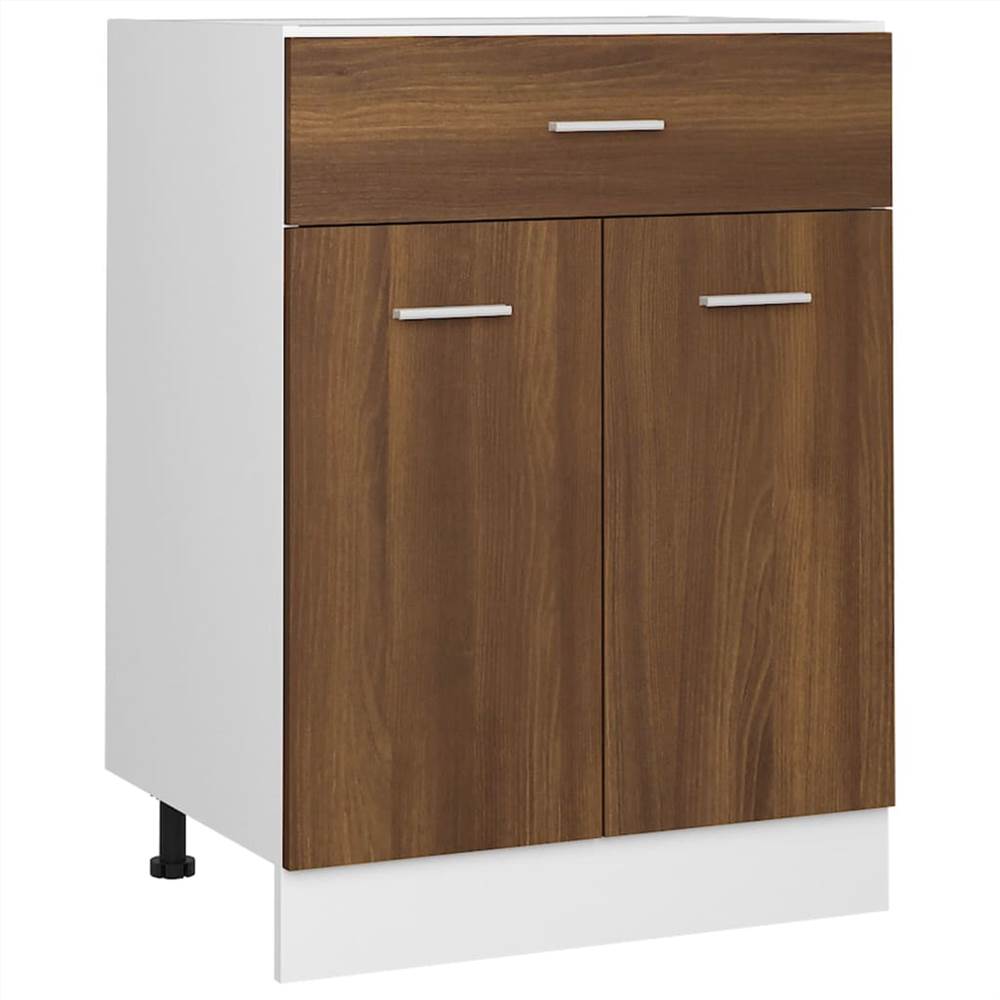 Drawer Bottom Cabinet Brown Oak 60x46x81.5 cm Engineered Wood Drawer Bottom Cabinet Brown Oak 60x46x81.5 Cm Engineered Wood -NEWTRAL Sales Shop Drawer Bottom Cabinet Brown Oak 60x46x81 5 cm Engineered Wood 510488 1