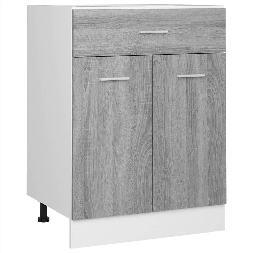Drawer Bottom Cabinet Grey Sonoma 60x46x81.5 cm Engineered Wood Drawer Bottom Cabinet Grey Sonoma 60x46x81.5 Cm Engineered Wood -NEWTRAL Sales Shop Drawer Bottom Cabinet Grey Sonoma 60x46x81 5 cm Engineered Wood 510136 1